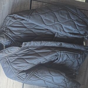 Lucky Brand Snow Quilted Water Resistant Puffer Bomber Jacket Adjustable Women